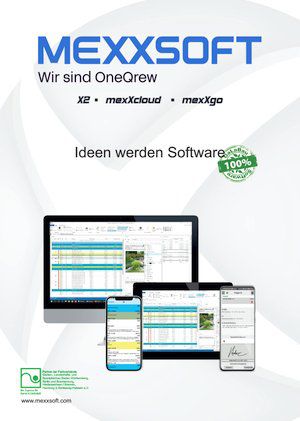 Flyer der Galabau-Software mexXsoft X2