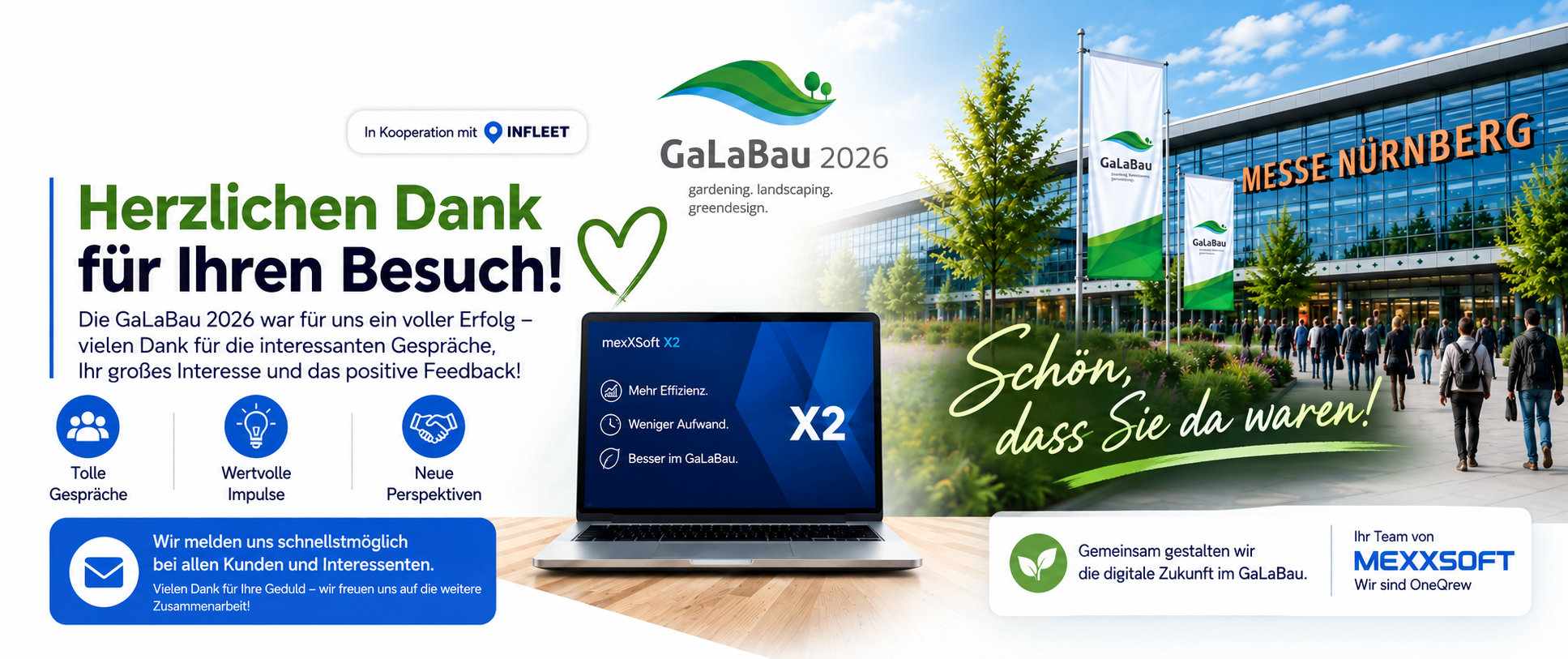Wir bedanken uns bei allen Kunden und Interessenten für ihren Besuch auf der GaLaBau 2026 in Nürnberg!